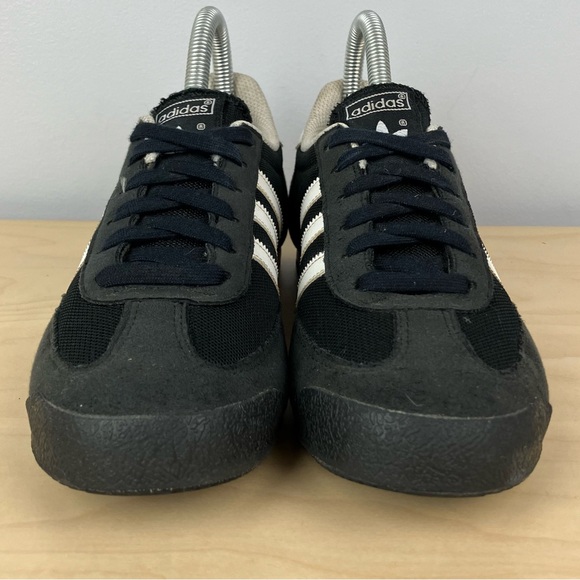 Adidas Youth Kids Size 5.0 (W6.0) Dragon Black & White Low Top Athletic Shoes - Picture 5 of 10